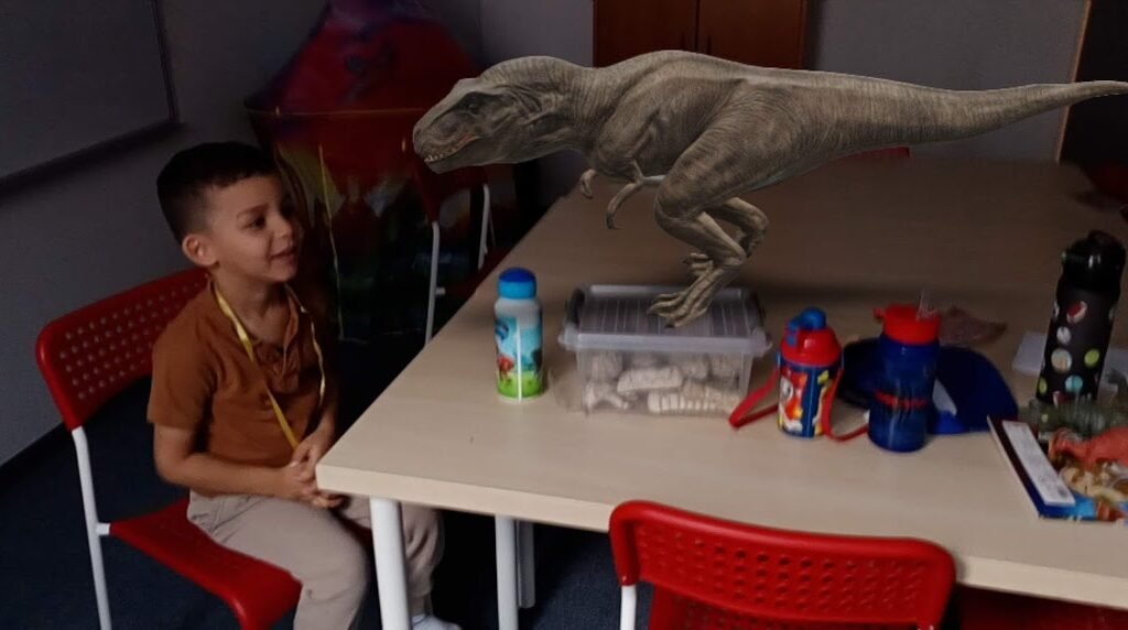 Kinder Workshop Dinosaurier Lernen Teamarbeit Wien